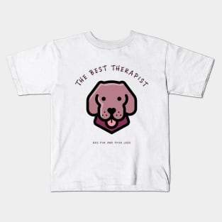 The Best Therapist Has Fur and Four Legs Funny Pet Kids T-Shirt